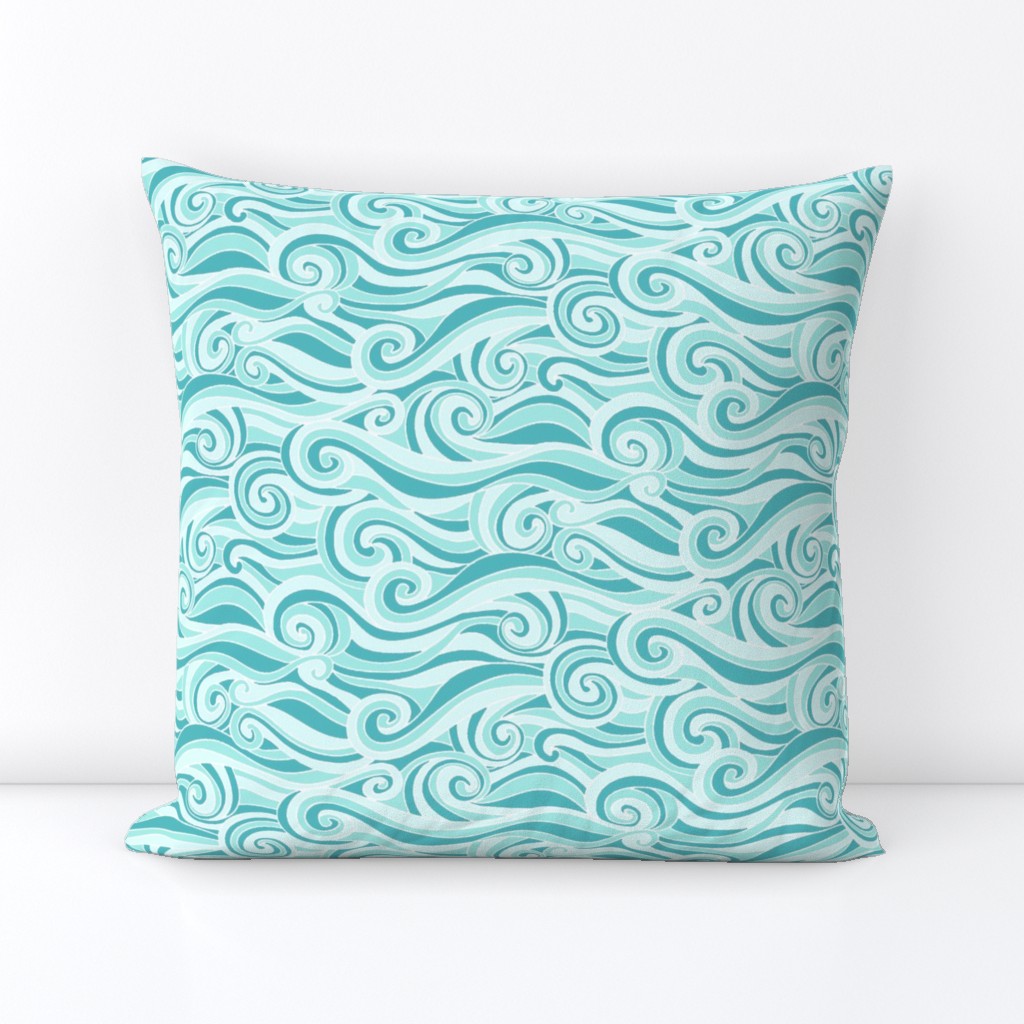 Ocean Waves Aqua