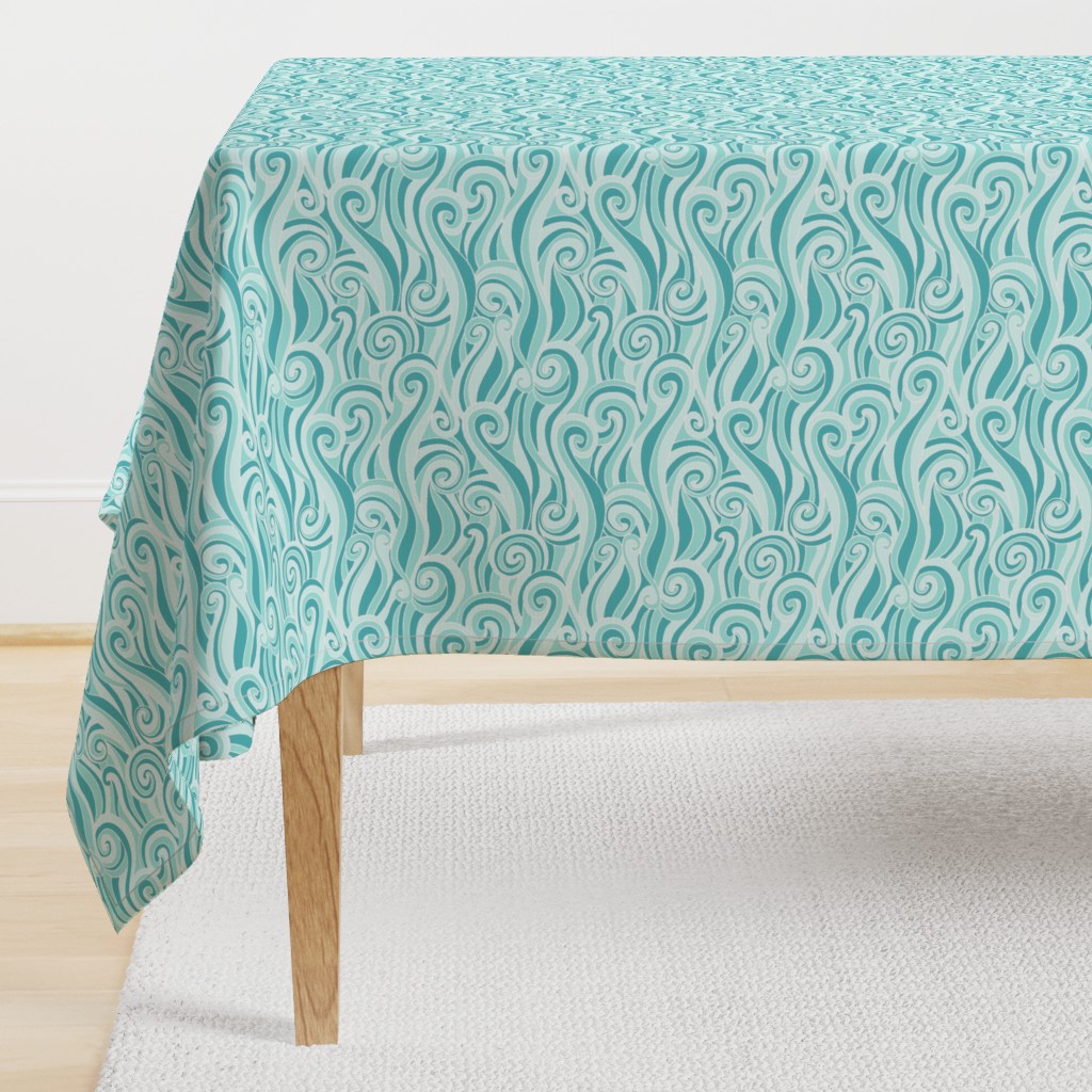 Ocean Waves Aqua