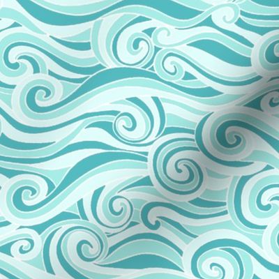 Ocean Waves Aqua