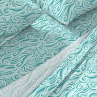 Ocean Waves Aqua