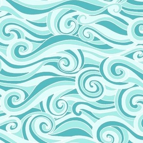 Ocean Waves Aqua