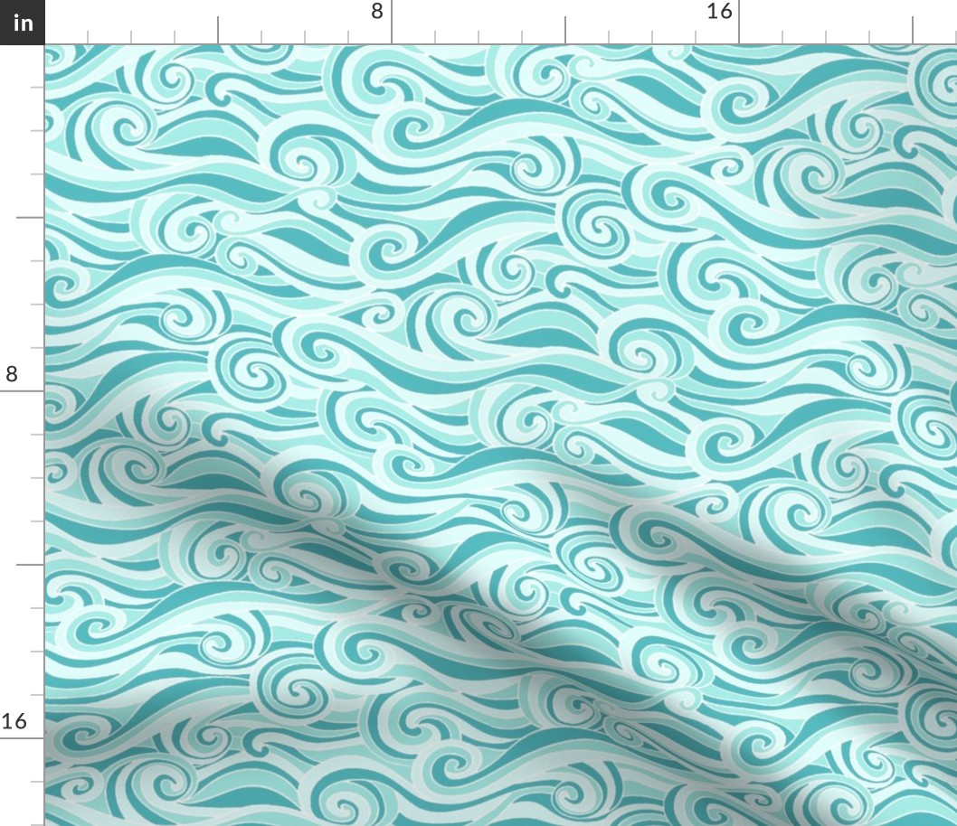 Ocean Waves Aqua