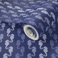 Seahorse Ribbons Indigo