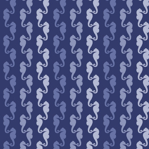 Seahorse Ribbons Indigo