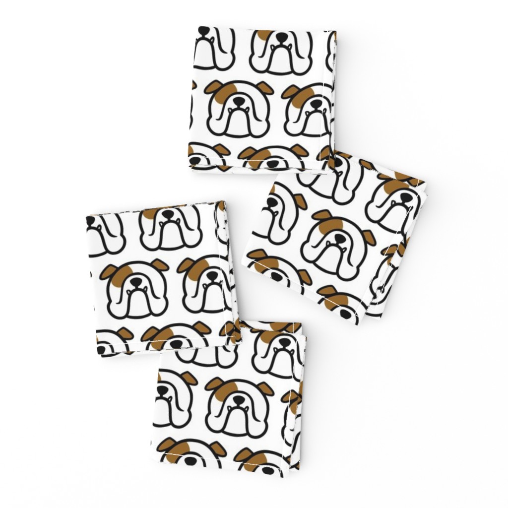 English Bulldog in white & brown - Bully love pattern