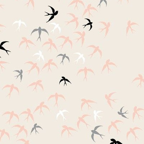 swallows on ivory