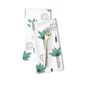 Cool summer geometric palm tree tropical holiday design gender neutral black and white beige green LARGE