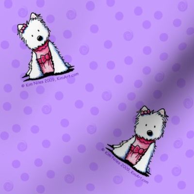 Westie Girls on Purple