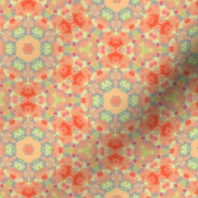 Dainty & Soft Orange & Pink Flower Pattern