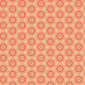 Orange & Peach Circle Flower Pattern