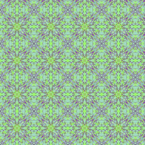 Lime Green and Purple Circles & Dotted Pattern