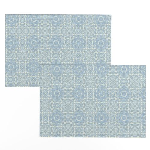 Upholster quilt-lt blue white