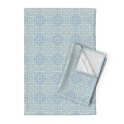 Upholster quilt-lt blue white