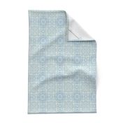 Upholster quilt-lt blue white