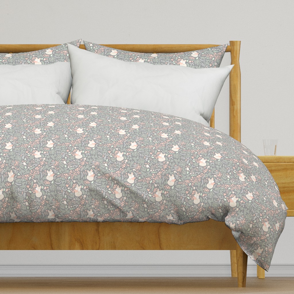 Sleeping Fox - grey - small