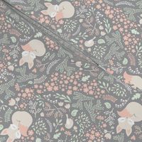 Sleeping Fox - grey - small