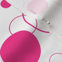 Hot Pink Polka Dot Geometric Abstract