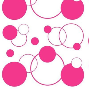 Hot Pink Polka Dot Geometric Abstract