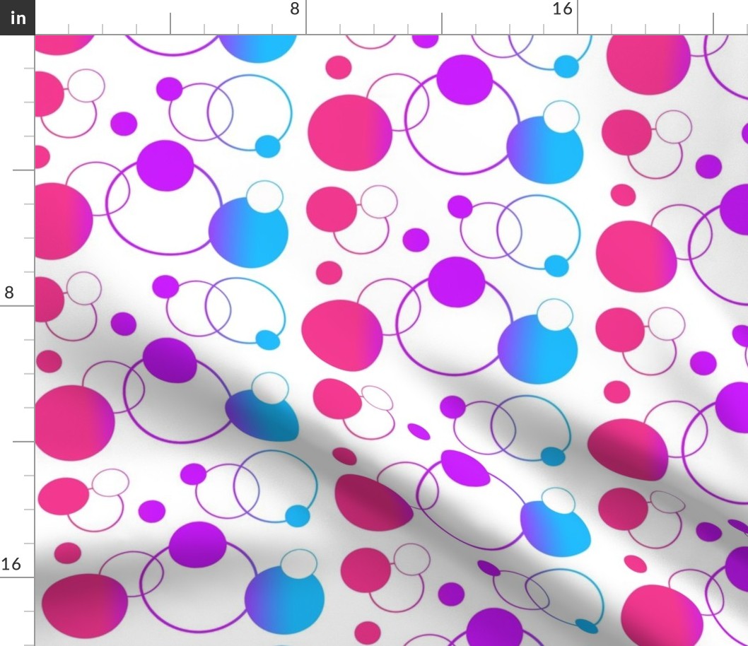 Rainbow Polka Dot Geometric Abstract 