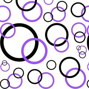 Purple Black Geometric Circle Abstract 