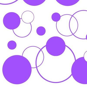 Purple Polka Dot Geometric Abstract LARGER SIZE