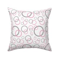 Pink Grey Gray Modern Geometric Circle 