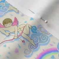 Cupid in the clouds - pastel