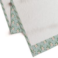 Shabby Rose Ivory Dusty Blue // small