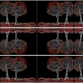 Trees in reds - Mirrored