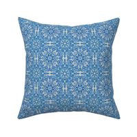 Blue and Grey Folk Art Pattern