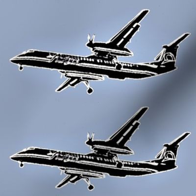 passenger plane - denim