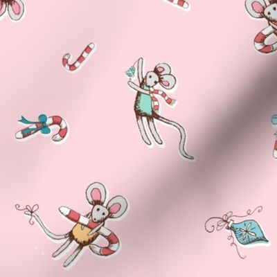 candy cane mices on light pink