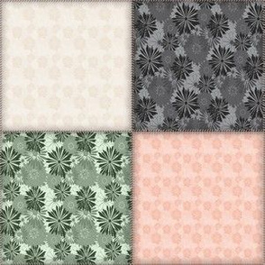 Spring Floral Really Cheating Cheater Quilt