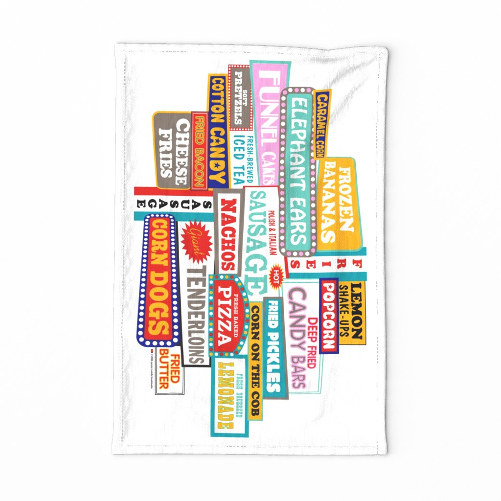 State Fare Tea Towel & Wall Hanging || fair food truck signs