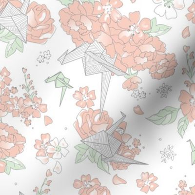 Origami Style - Floral White