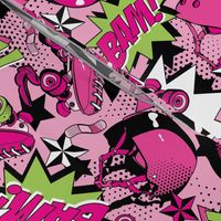Roller Derby Slam - Pink and Green