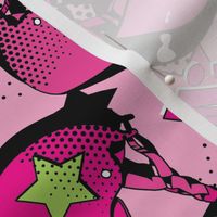 Roller Derby Slam - Pink and Green