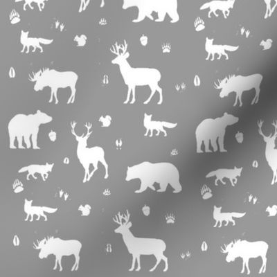 woodland animals // grey