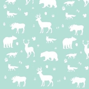 woodland animals // mint