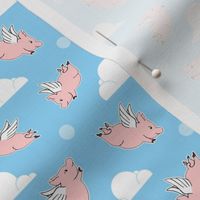 When Pigs Fly -  Blue Background
