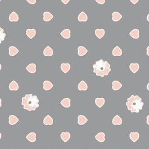 Hearts and Flowers - The Wedding Edition in grey