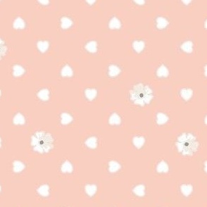 Hearts and Flowers - The Wedding Edition in peach