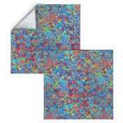 Red, Green, Blue & Purple Splatter Painting Pattern