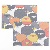 Sheep Society (Yellow/Coral)