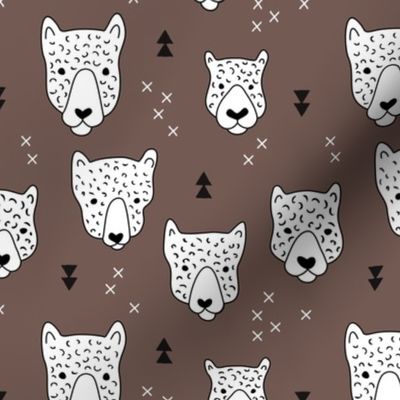 Geometric safari leopard cute woodland animals forest fall