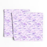Violet watercolor feathers