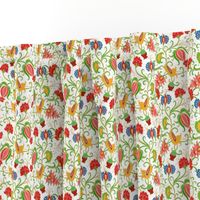 Colorful floral paisley with pomegranates