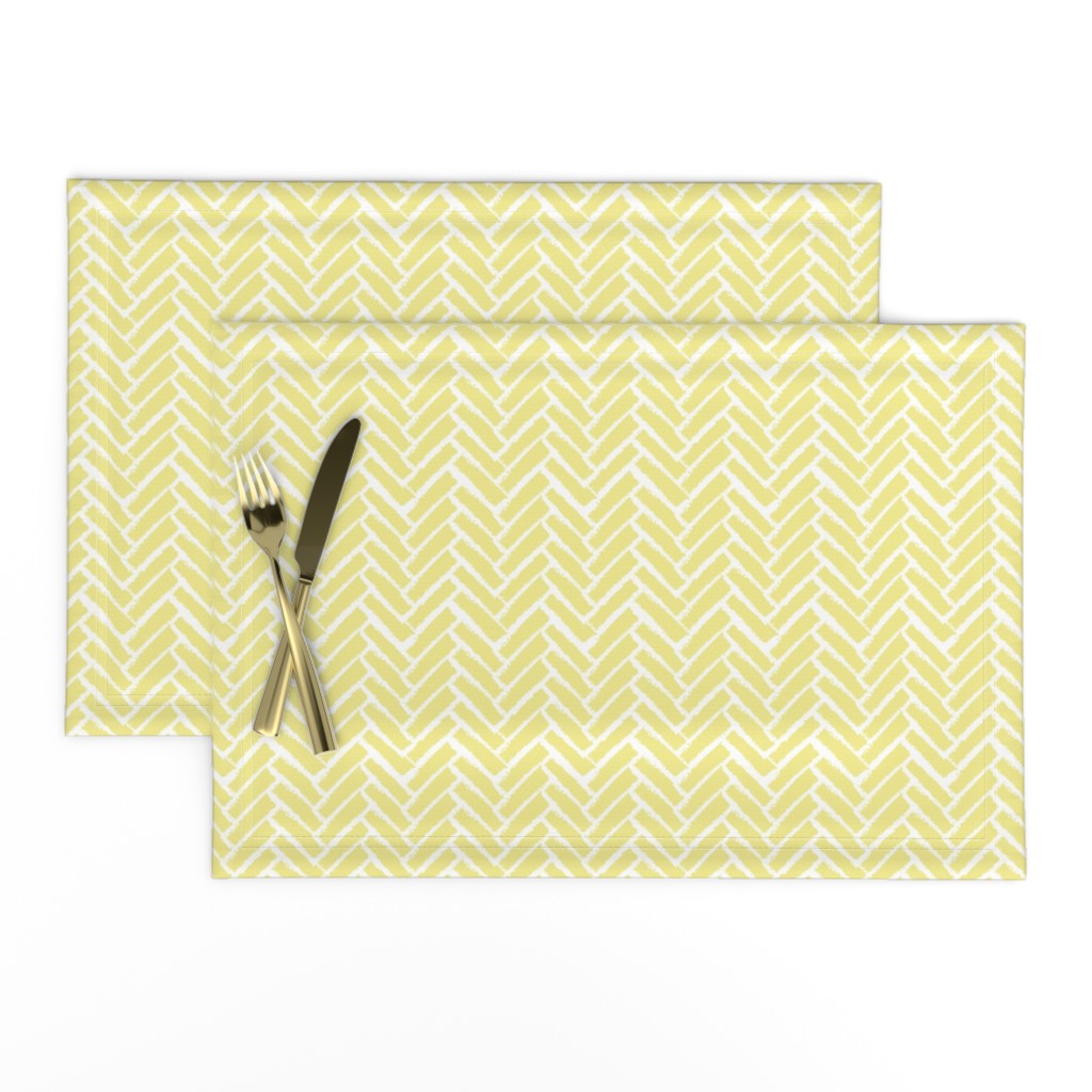 Modern Herringbone, Yellow