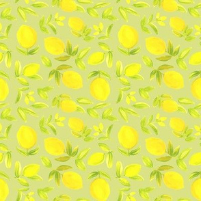 Spring lemons, watercolor