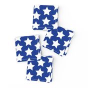 White stars on blue